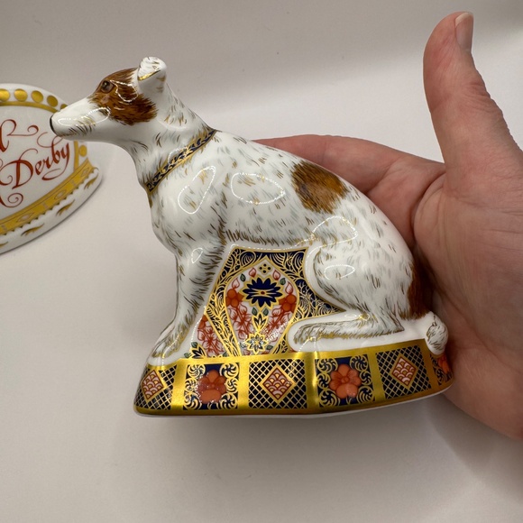 Royal Crown Derby Imari Jack Russell Terrier gold stopper. Ltd edition of 150 - Picture 11 of 11